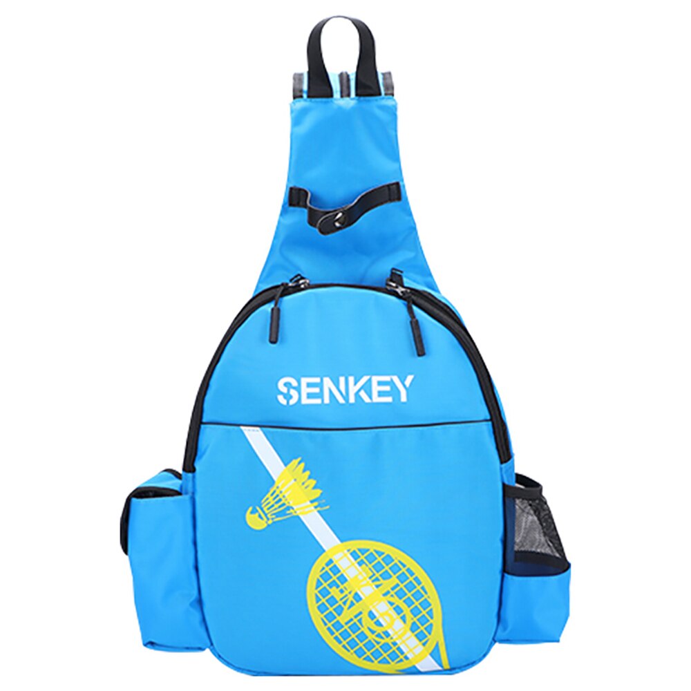 Waterproof Large Capacity Tennis Racket Backpack Badminton Backpack Shoulder Bag with Adjustable Strap Outdoor Sports Camping: Blue