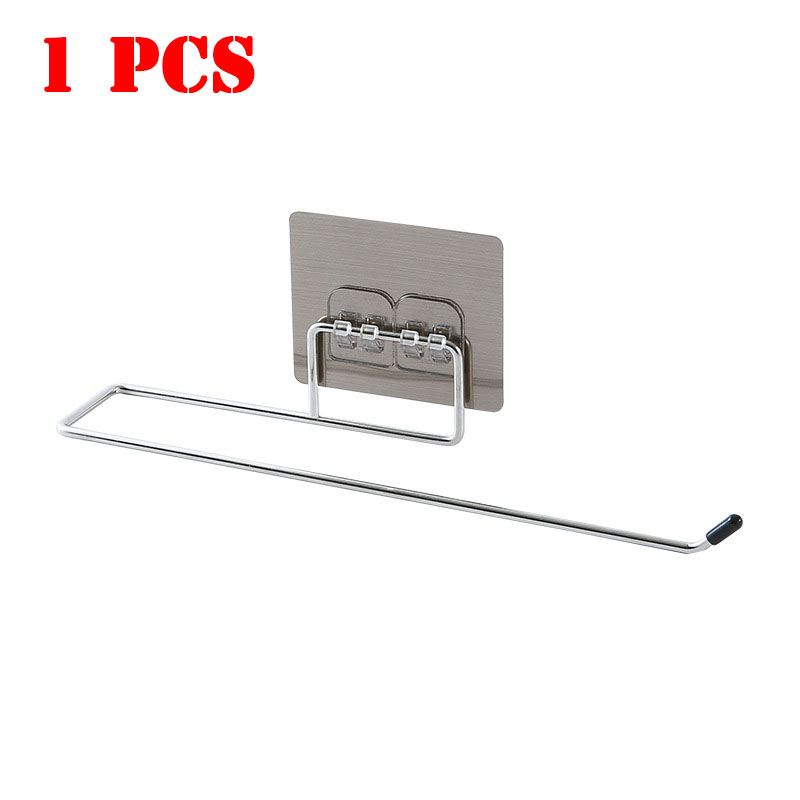 Soporte de papel higiénico para el baño, soporte de almacenamiento de 1/2 piezas, gancho de pared para cocina, organizador del hogar, accesorios de baño: Gris claro