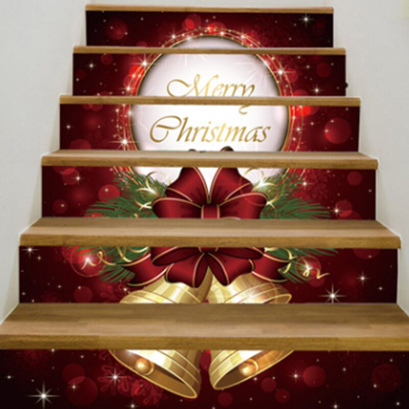 Kreative 3D Weihnachten Baum Rentier Treppen Aufkleber Wohnzimmer Treppen Boden Aufkleber Treppe Heimat & Wohnzimmer Treppen Aufkleber: 5