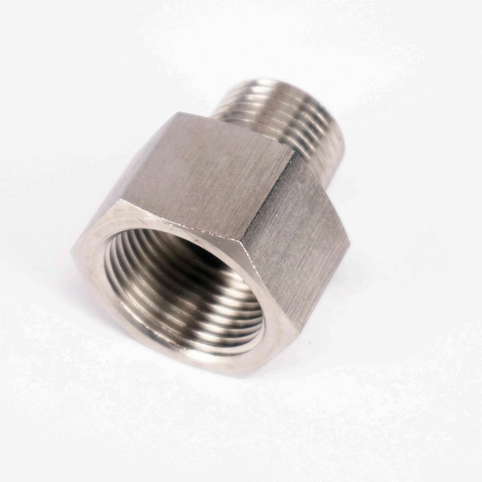 3/4" BSPP Female to 1/2" BSPT Male Threaded 304 Stainless Steel Pipe Fitting Connector Adapter Max Pressure 2.5 Mpa