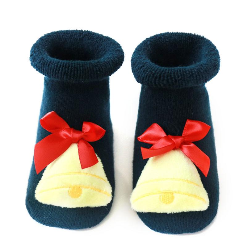 Katoen Floor Sokken Siliconen Antislip Warme Herfst En Winter Baby Baby Jongens Meisjes Voor Kinderen Badstof Kerst accessoires: 02 / S