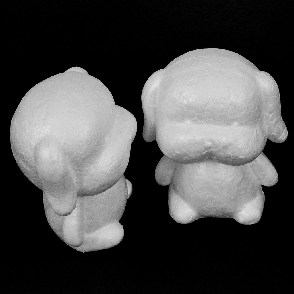 2Pcs Hond Vormige Modellering Schuim Ambachtelijke Polystyreen Piepschuim Decor Ornament