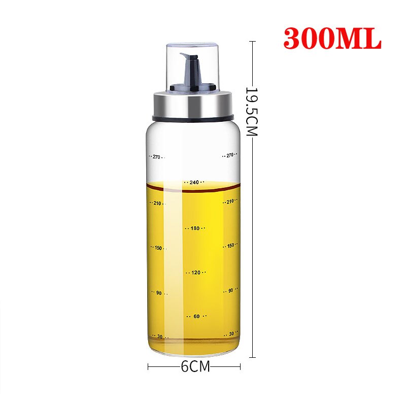Matlagning kryddflaska dispenser sås flaska glas förvaringsflaskor för kryddglas olja flaska vinäger köksredskap: A -300ml