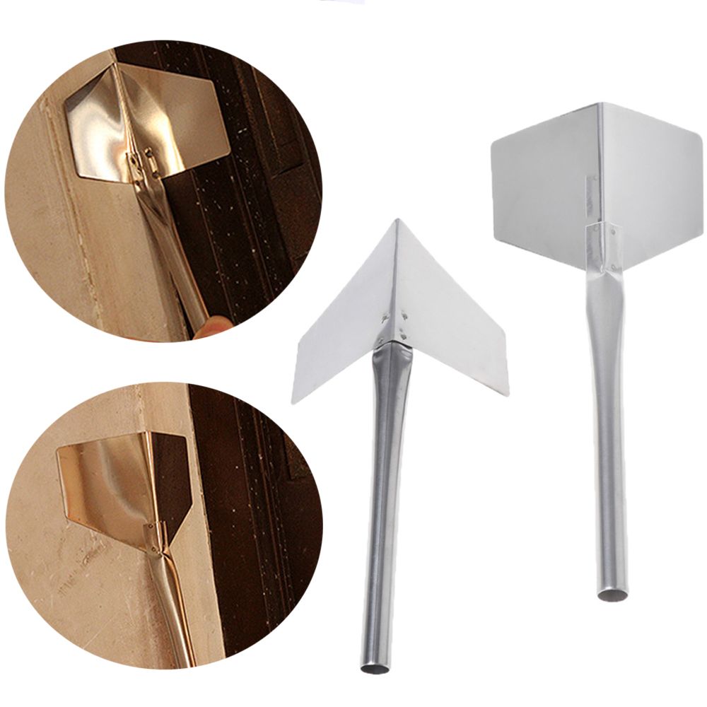 Mango de Metal de acero inoxidable para jardín, de 90 grados, paleta de yeso para esquinas exteriores, espátula, herramienta con borde para mejorar el hogar 1 unidad