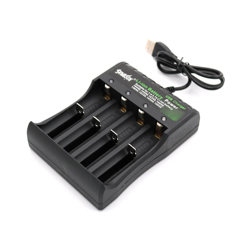 Solar Panel Universal 3.7V Battery Charger DC 5V 10440 18650 14500 26650 16650 Rechargeable Battery Charger Adapter USB Plug