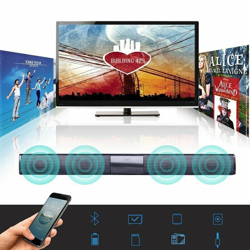 Wireless Bluetooth Sound Bar Speaker System TV Home Theater Soundbar Subwoofer Remote Control Home Surround SoundBar Speaker