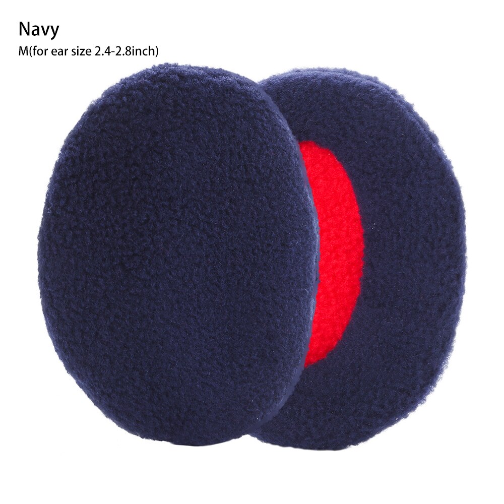 Nowe bezpasmowe nauszniki nauszniki z polaru grube zimowe nauszniki zimna pogoda przenośne nauszniki dla kobiet mężczyzn: Navy M
