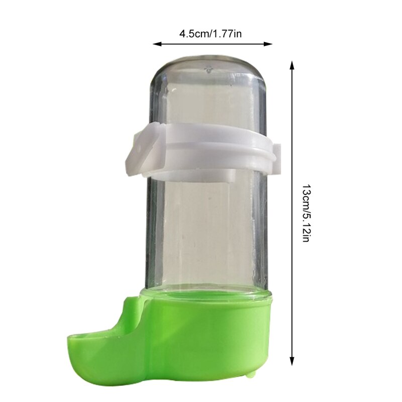240ML Bird Water Feeder Automatic Hanging Bird Waterer Parrot Food Dispenser for Cage Water Container Bird Feeders Legendog: Green Clear