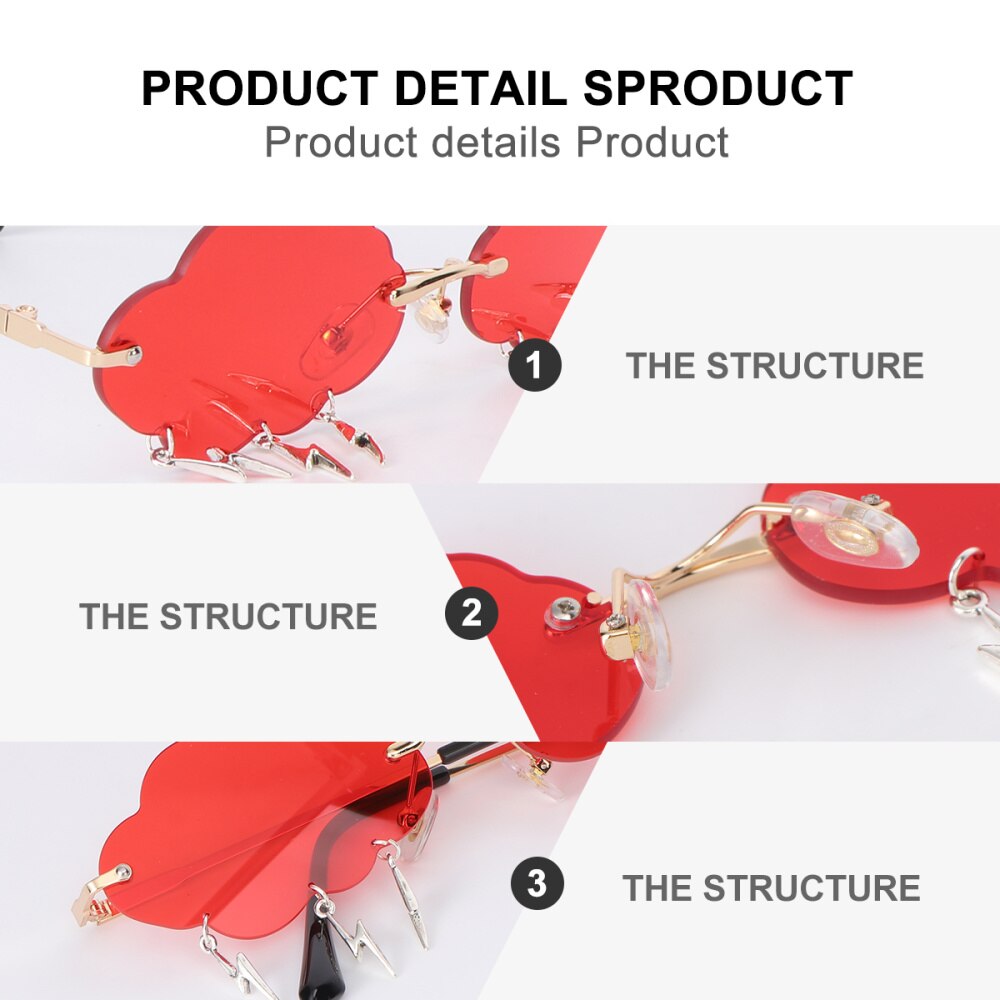 1 Paar Partij Cloud Bril Zonnebril Stijlvolle Bril Voor