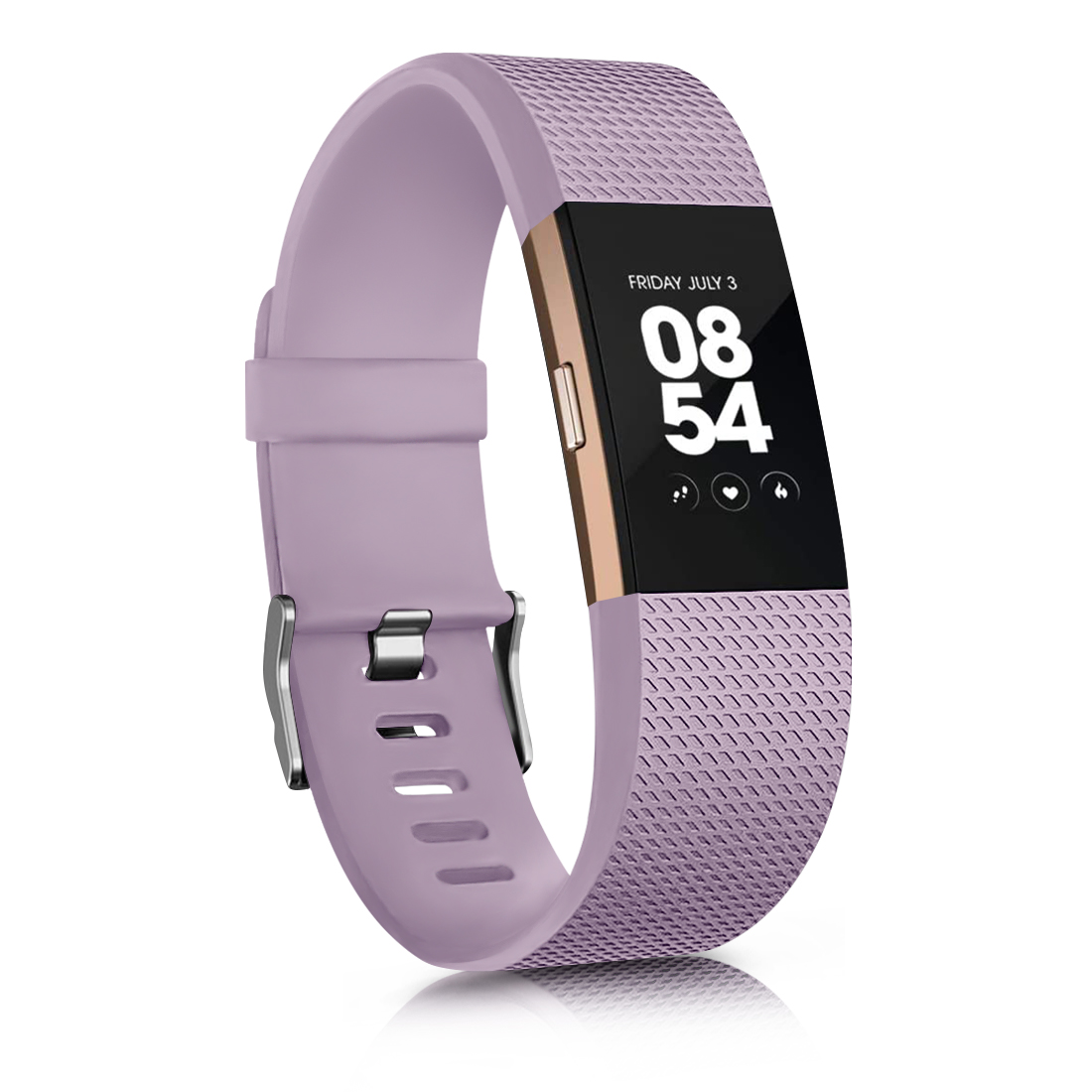 Correa suave de TPU para Fitbit Charge 2, correa de reloj inteligente, pulsera para Fitbit Charge 2, repuesto de pulsera: L / White black