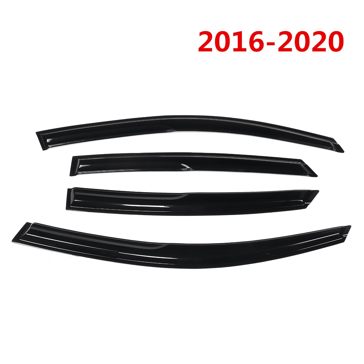 Black 4x Tinted Car Window Visor Guard Vent Awnings Shelters Cover Shell Rain Guard Door Visor For Honda For Civic 2001: 2016 to 2020