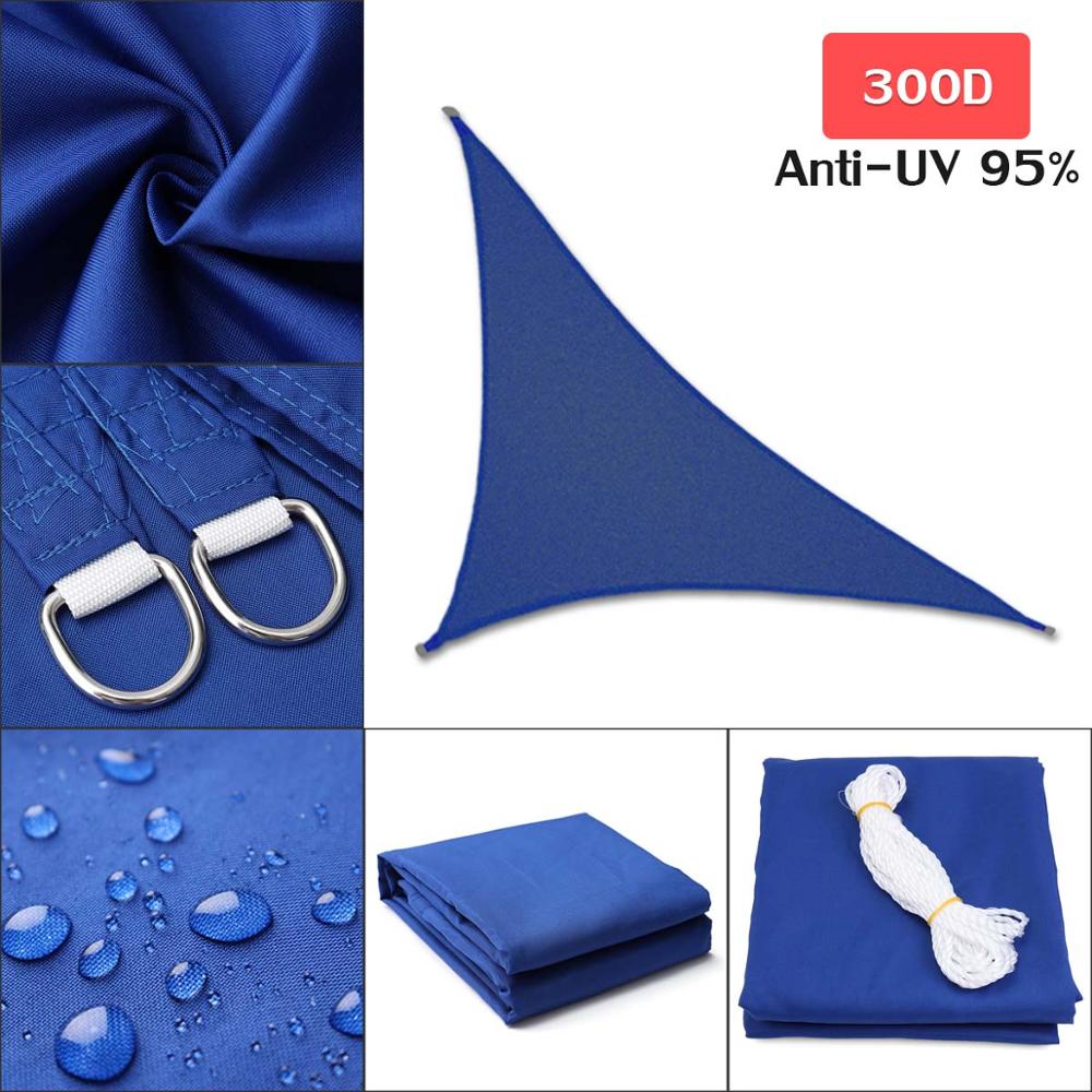 3x4x5m 280GSM HDPE Right Triangle Awning Shade Sail Sun Outdoor Waterproof Sun Shade Sail Garden Patio Pool Camping Picnic Tent