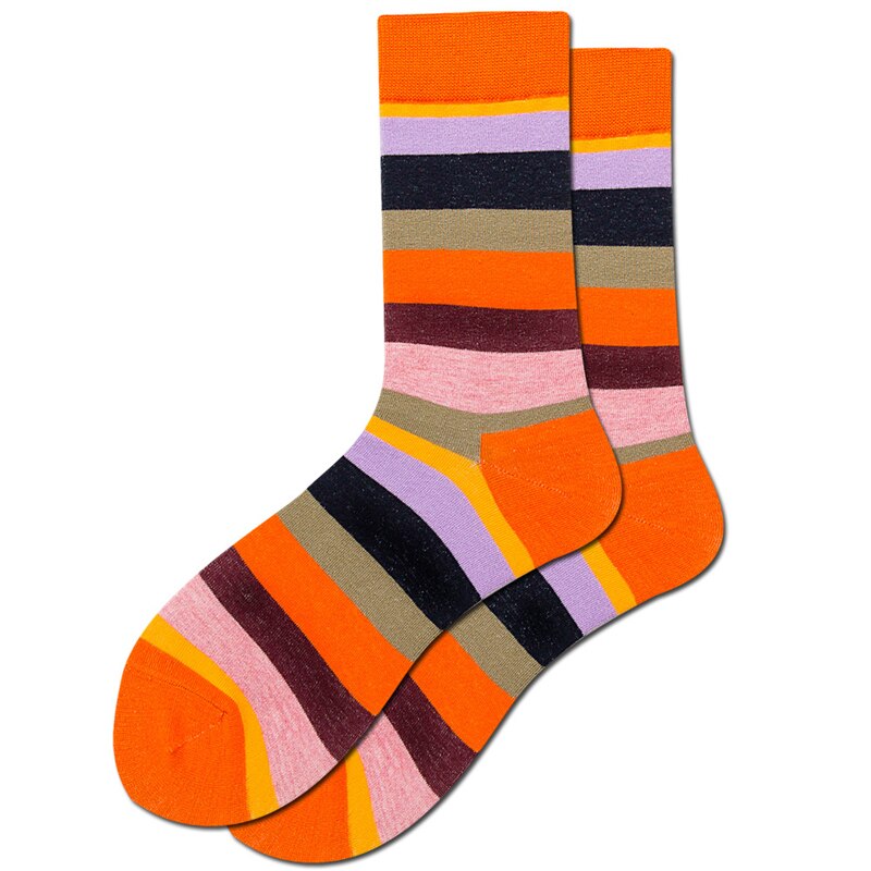 Men Socks Combed Cotton Colorful Happy Funny Sock Casual Long Mens Compression Socks Calcetines Ciclismo Hombre: WZ135-002