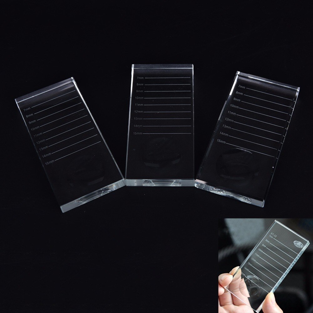Glas Crystal Clear Glas Wimper Stand Pad Planting Wimper Lengte Differentiator Lijm Kussen Eye Lash Lijm Houder