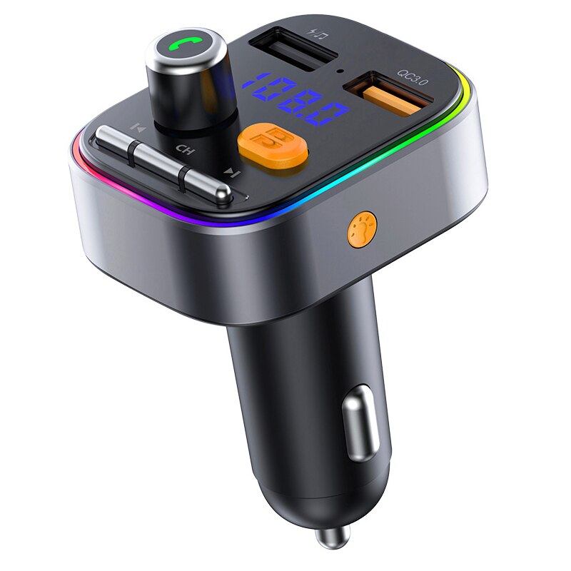 Cden Bluetooth 5.0 Aux Ontvanger Auto MP3 Speler Fm-zender Dual Usb Autolader Usb Flash Drive/Tf Card lossless Muziek Spelen: Default Title