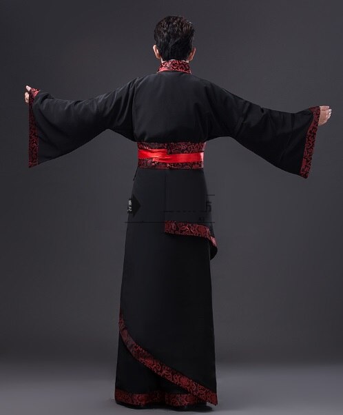 Zwarte traditionele Nationale tang pak Oude Chinese Hanfu Kleding mannen Kostuum Hanfu Mannen mannelijke