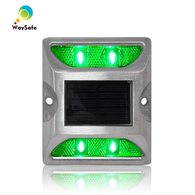 Flash modus road veiligheid aluminium blauw LED licht zonnepaneel prijs LED weg stud licht
