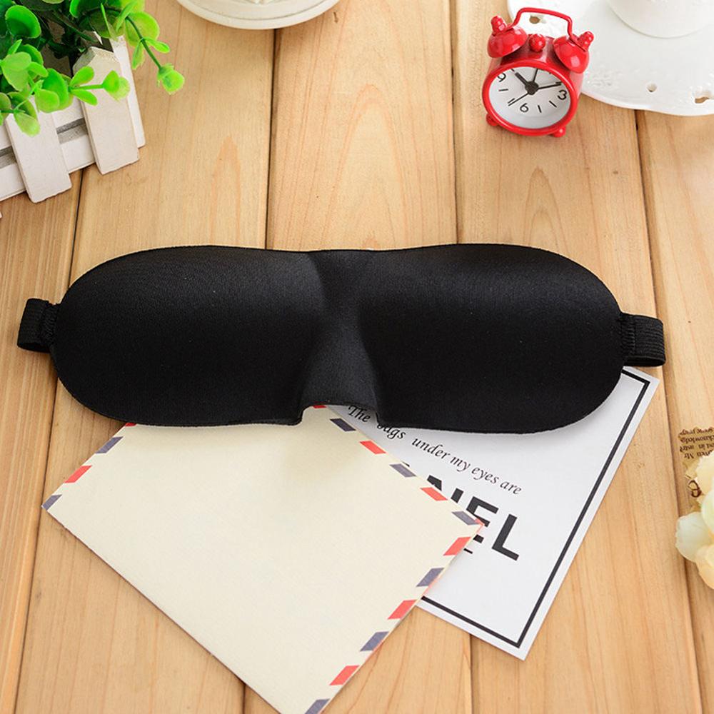 1Pcs Upgrade 3D Sleep Mask For Eyes Soft Shading Sleeping Eye Mask Bandage Travel Rest Stereo Eye Cover Sleeping Aid Blindfold: Black 01
