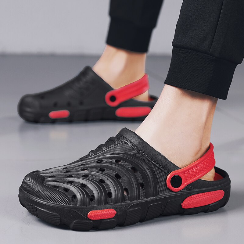 PULOMIES Pistoni di Estate Degli Uomini Sandali Massaggio Zoccoli Da Giardino All'aperto Scarpe Da Uomo Piscina Sandali Da Bagno Presentazioni Aziende Produttrici Giochi Muli Pistoni Della Spiaggia