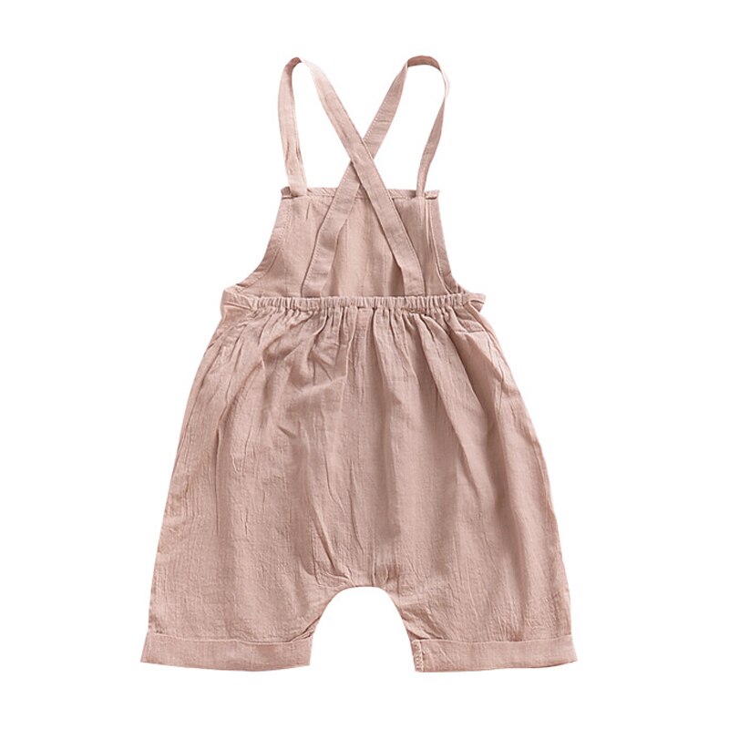 Amyababy Girls Summer Overalls Solid Color Baby Boy Overalls Children Clothing Girls Pants Kids Jumpsuit Baby Girls Boys Pants