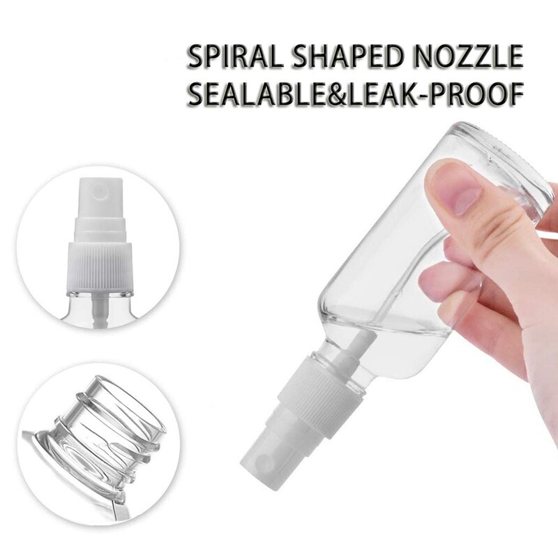 50 stk 60 ml gennemsigtig plast parfume forstøver lille mini tom spray genopfyldelig flaske