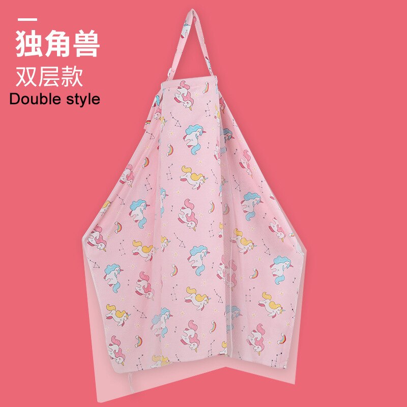 Neonato allattamento al seno copertura per allattamento sciarpa per allattamento coperta per allattamento panno per allattamento grembiule per mamma madre infermiera mantello: doppio unicorno