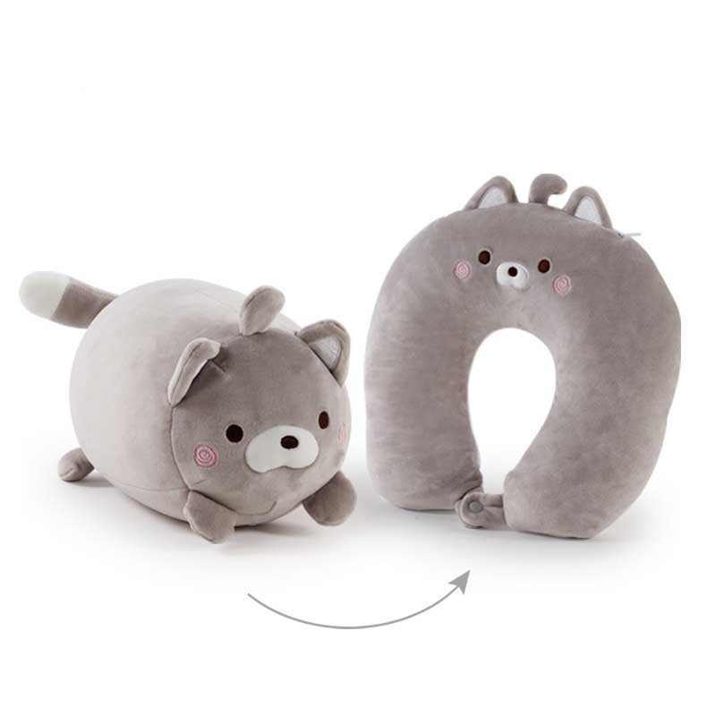 Leuke Cartoon U-vorm Neksteun Kussens Neksteun Hoofdsteun Kantoor Dutje Desktop Pads Home Decor