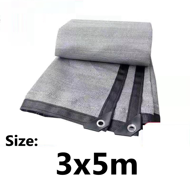 Red de sombra para jardín, invernadero, planta suculenta, piscina al aire libre, HDPE, Anti-UV, gris plateado,