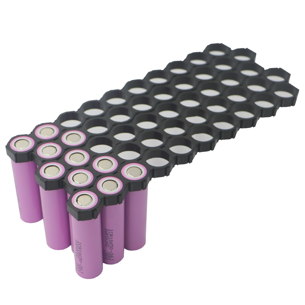 8pcs 1x10 18650 Battery Holder Bracket Cell Radiating Shell Plastic Heat Holder Cylindrical Battery Case Plastic Spacer Bracket