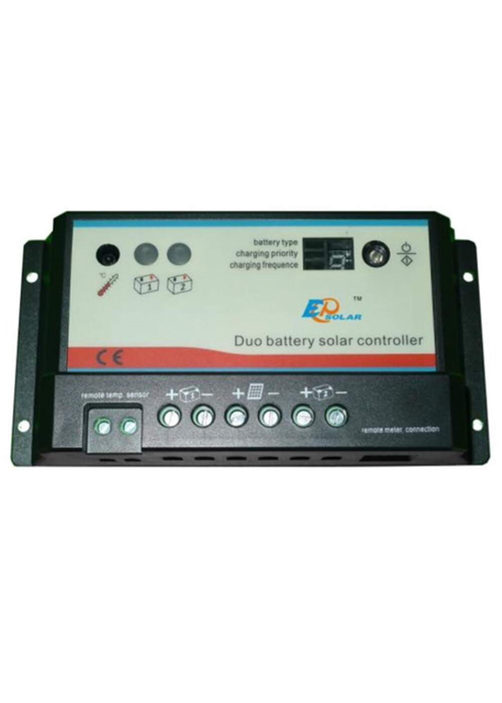Epever Dobbel batteri solenergi lade kontrolleren 10 a 20a duo-batteri regulator med fjernkontroll lcd måler mt -1 epsolar epipdb-com