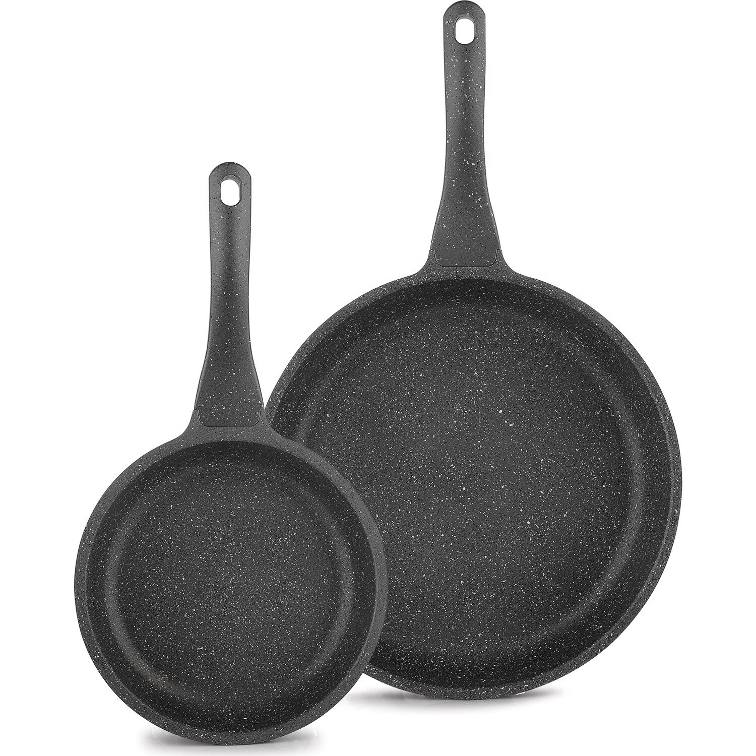 Schafer Famos Fireproof Nonstick 2 Piece Granite Casting Pan Set Gray