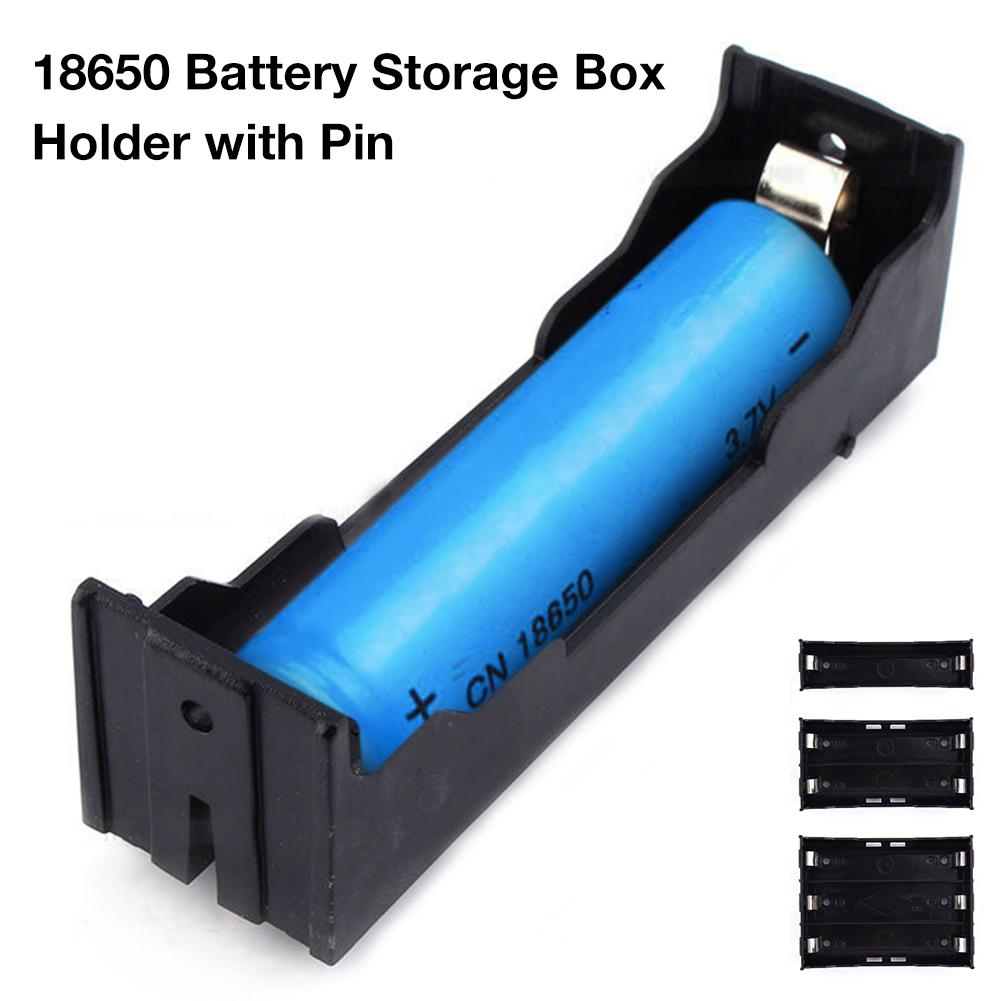 Abs 18650 batterij opbergdoos 3.7-11.1v lithium batterij houder behuizing met pin 1/2/3 batterij houder pcb behuizing kunststof container