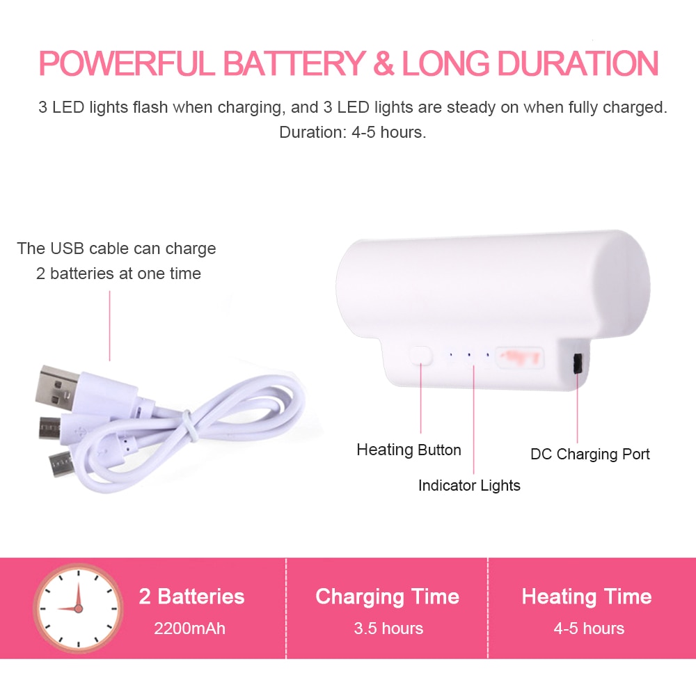 Elektrische verwarmde sokken, verwarmde sokken voor heren en dames, op batterijen werkende, oplaadbare winterwarme sokken voor werk, autorijden en kamperen.