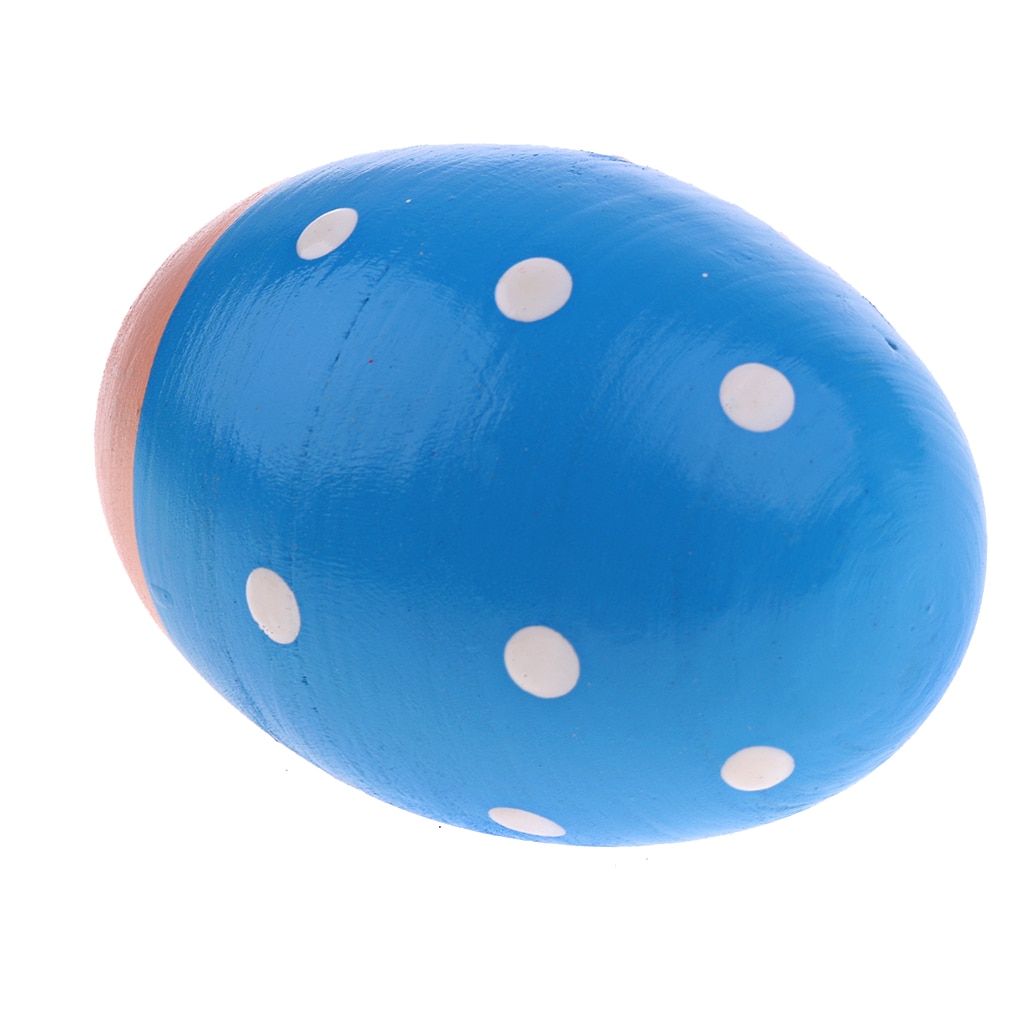 2 Stuks Hout Hand Shaker Ei Maracas Percussie Speelgoed Voor Early Learning