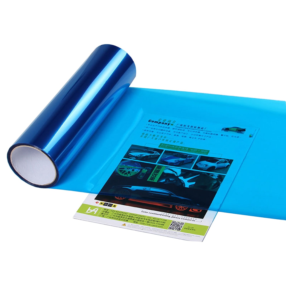 11 kleur Auto Licht Koplamp Achterlicht Tint Vinyl Film Sticker Vel Mistlamp Achterlicht Mat Rook Film 30x60 cm: Blauw