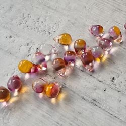 Glass Loose Beads shape Glass Czech Beads Light purple AB Rainbow Color 4mm x 6mm 20 PCs: 7