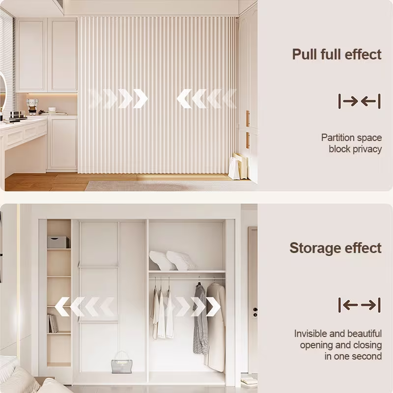 Super Thick Foldable Door Curtain with Hole-Free Invisible Storage Home Decor with Hanging Hooks Included