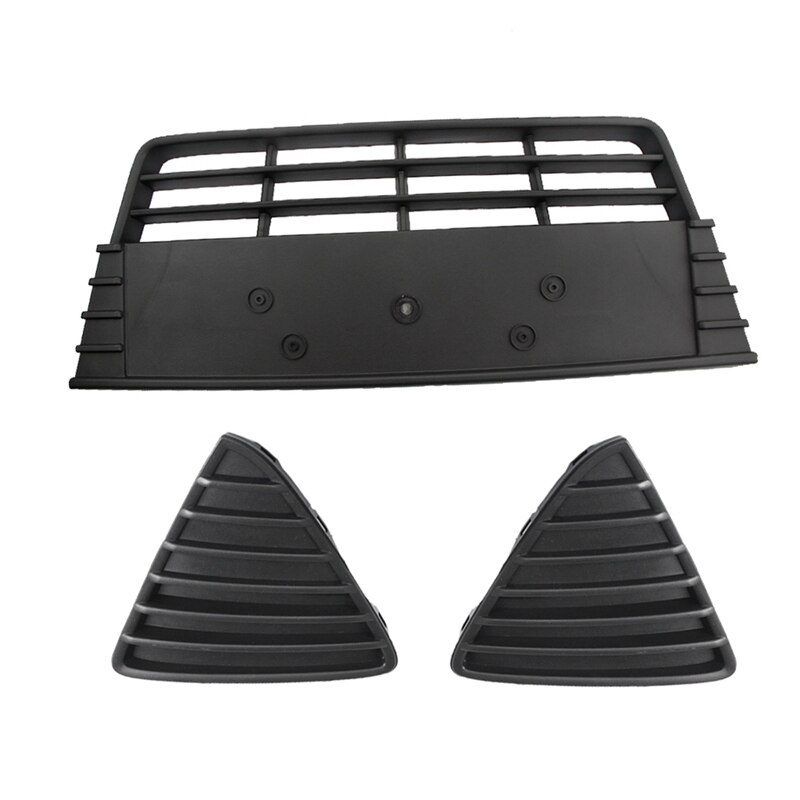 Front Bumper Lower+Left+Right Grille Cover Set of 3 for Ford Focus