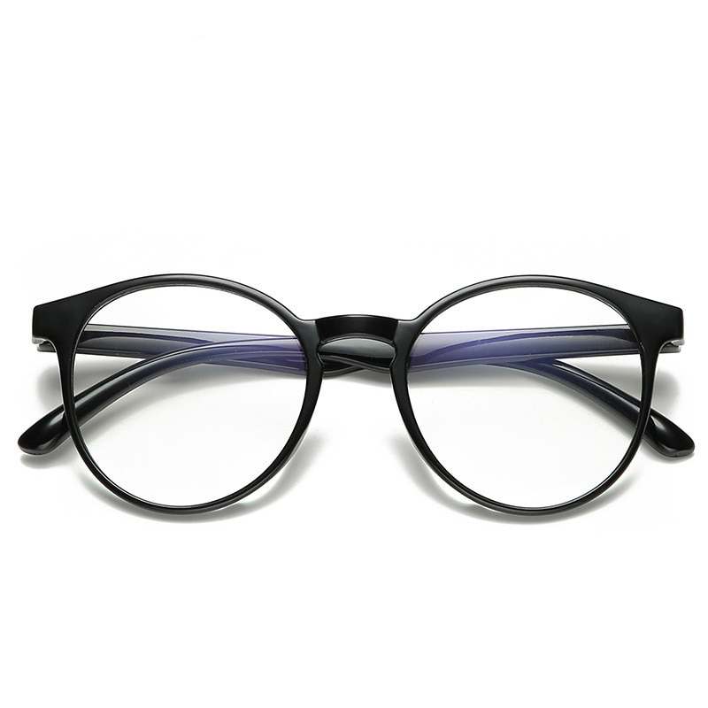 Klassieke ronde bril, zwart montuur, dames, heldere glazen, bijziendheidsbril, heren, vintage bril, optische brilmonturen