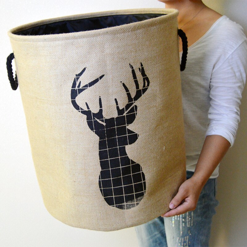 Opbergtas in scandinavische stijl, wasmand, groot formaat, speelgoedorganizer, emmer voor vuile was, vuilnisbak, wasmand, huishoudton