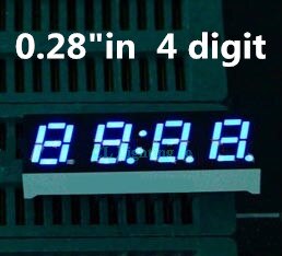 Blue 7 Segment Clock Digital Display 4 Bit Common cathode 0.28" 0.28in Digital Tube 0.28 inch LED display