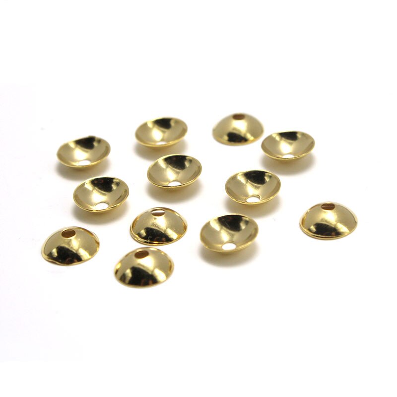 100 stücke Perlen Zubehör End Caps Edelstahl 3 4 5 6 8 10 mm Runde Perle Caps Ende Verschlüsse für diy Handgemachten Schmuck Machen