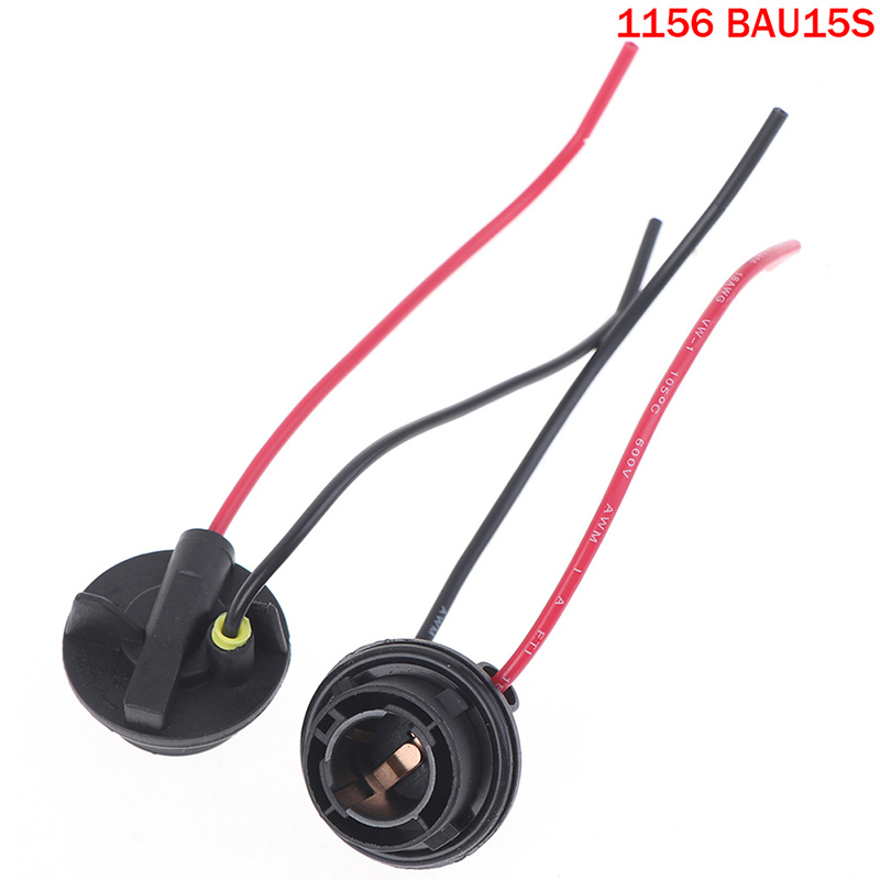 2 Stuks 1156 1157 Lamp Socket BAY15D Lamphouder P21/5W 12V Adapter Base Connector Voor remlicht Plastic Auto Accessoires: Black