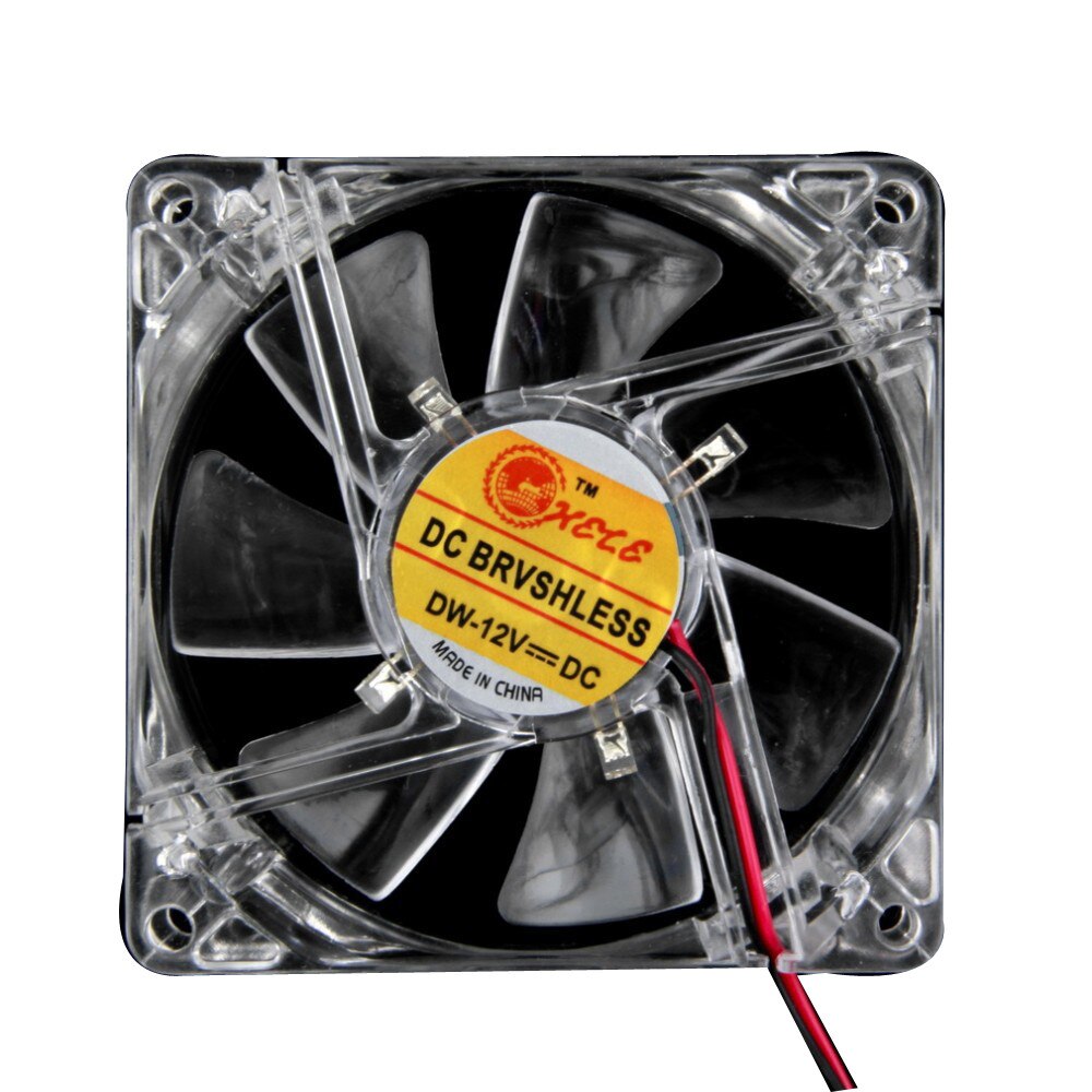 120 x 120 x 25mm 4 Pin Computer Fan Colorful Quad 4-LED Light Neon Clear 120mm PC Computer Case Cooling Fan Mod #T2: Default Title