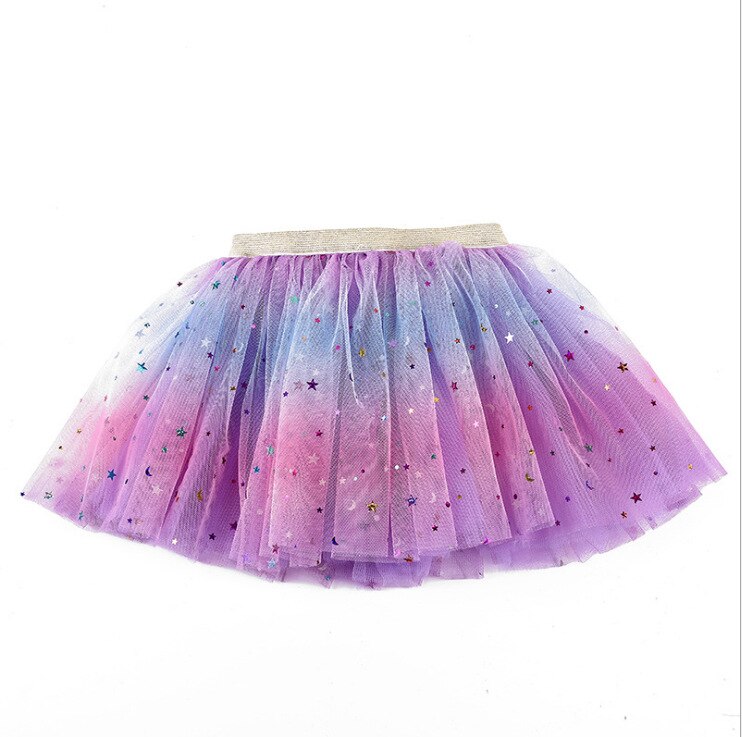 Kids Meisjes Tutu Rok Star Sequin Tule Prinses Rok Ballet Mesh Dance Casual Solid Peuter Kinderen Baljurk Rok: E / S