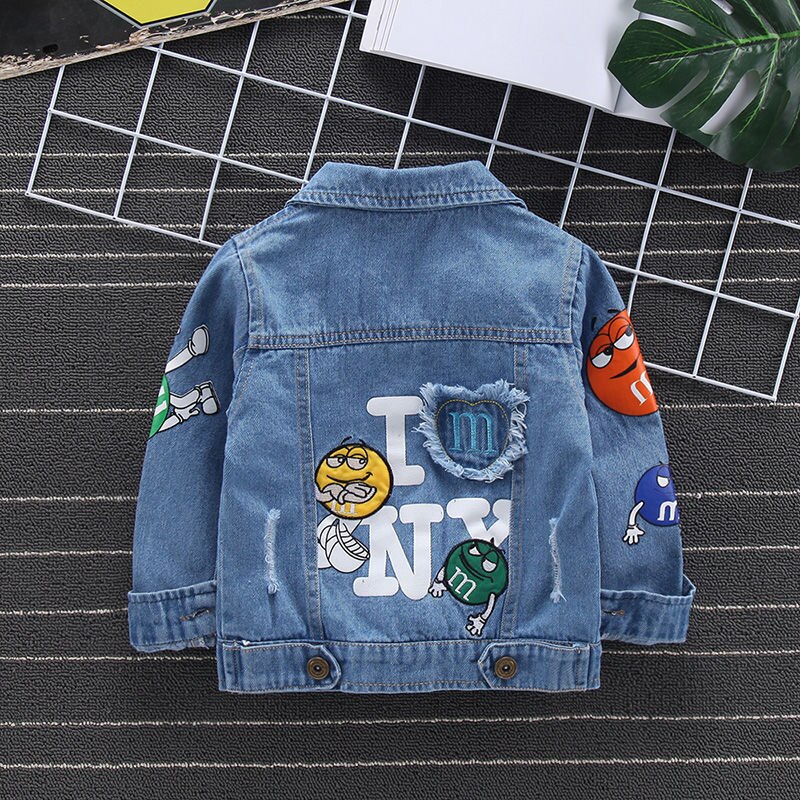 Denim Jas Voor Jongens Mode Jassen Kinderen Kleding Herfst Baby Meisjes Kleding Bovenkleding Cartoon Jean Jas Jas: 8