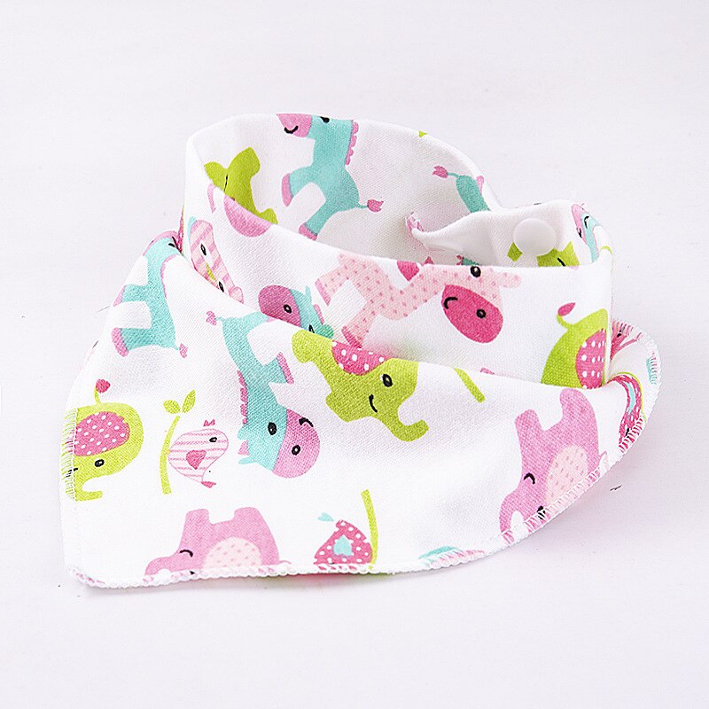 10Pc Bandana Doek Baby Slabbetjes Voor Jongens Meisjes Animal Print Kiel Katoen Sjaal Voeden Kraag Burp Accessoires