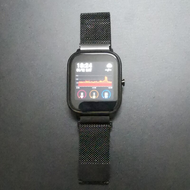Klockarmband lämpligt för smart watch  p8 silikonrem och stålrem 20mm