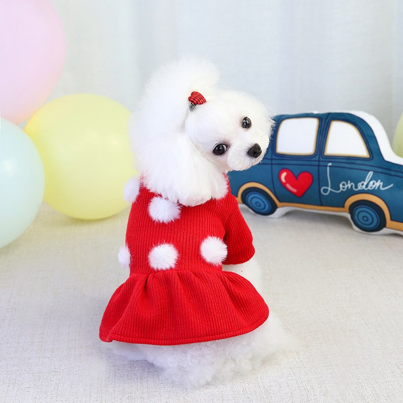 Femme chien robes Dot modèle été chien vêtements princesse fille jupe Style coréen pull à la pour petit et moyen chien