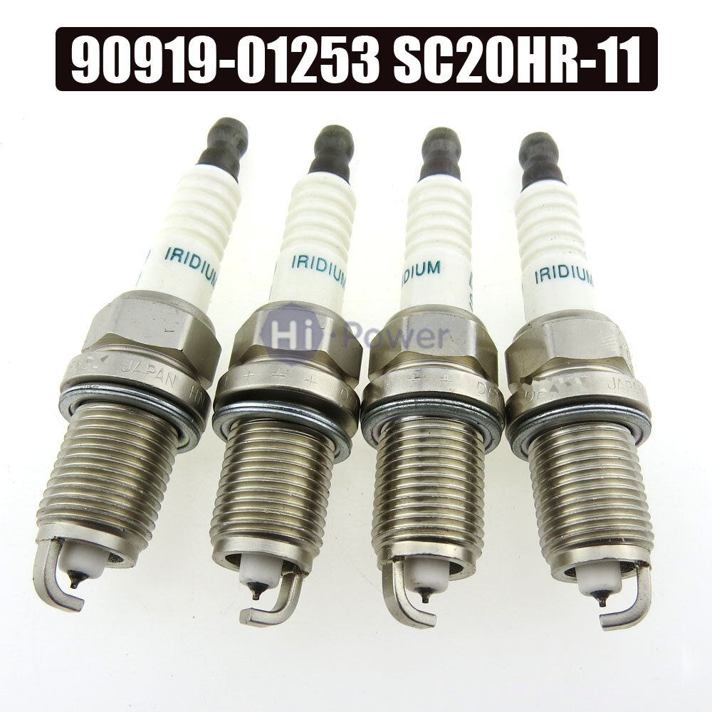 4 stk / parti 90919-01253 sc20hr-11 bil iridium tændrør japan til toyota prius scion lexus  sc20 hr 11 9091901253 90919 01253